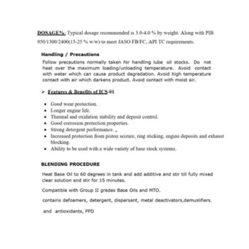2t / 2 Stroke Engine Oil Additive