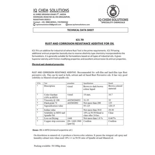 Rust Preventive Additive For Lube